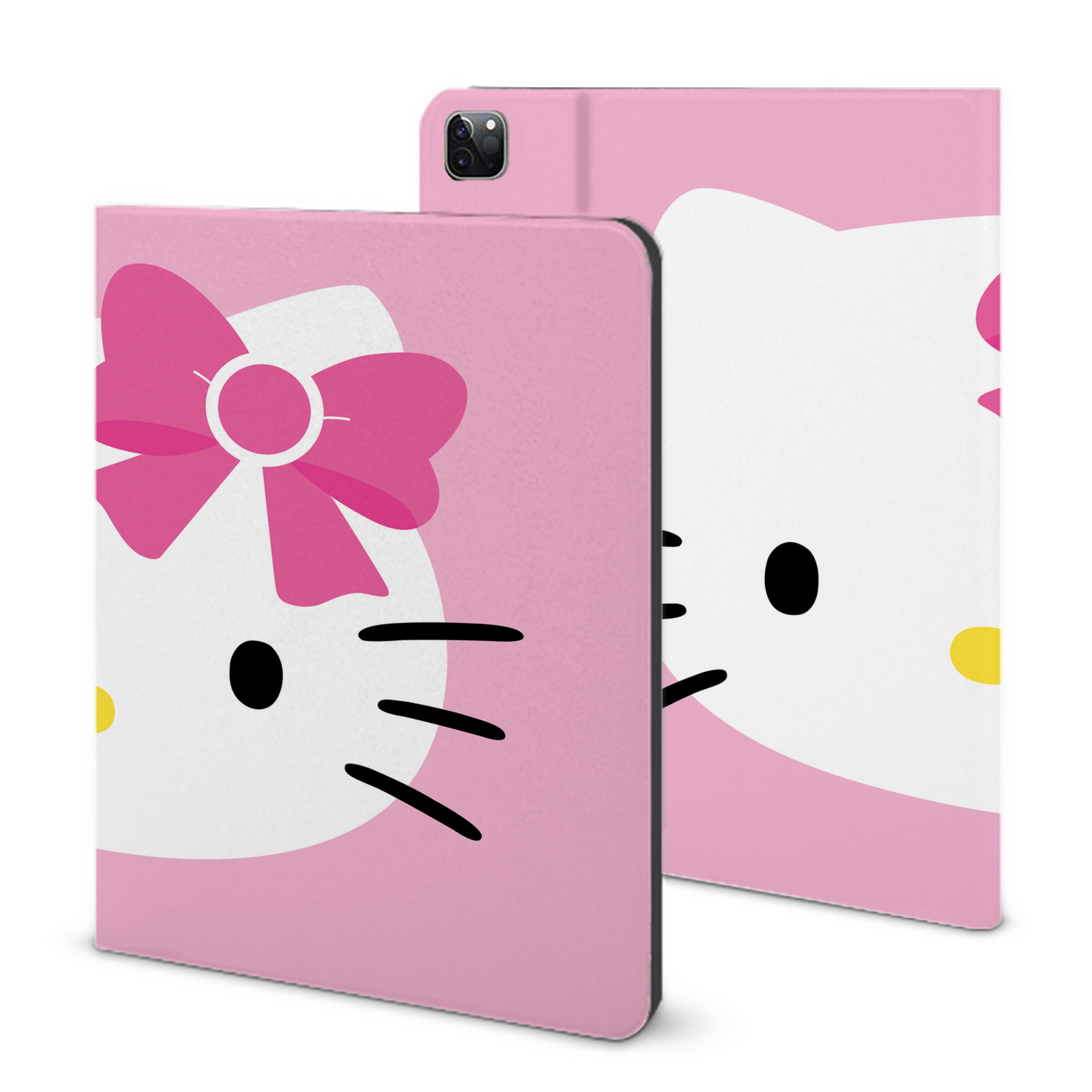 （画像用） Hello Kitty ハローキティ IPad ケース ブック型 PUレザー TPU 耐衝撃 軽量 薄型 ペン収納なし 全面保護 IPad 各モデル対応